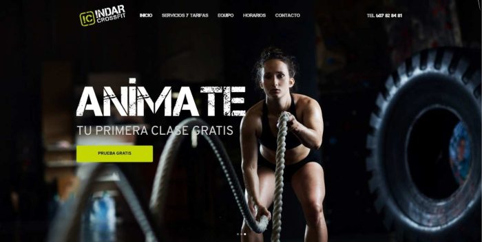 Diseño web box Crossfit